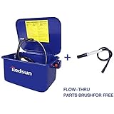 Red Sun Parts Washer 3.5 Gallon Capacity Tank Cabinet Electric Solvent Pump&Brush Protable Automotive Parts Cleaner for Wheel Bearings, Gears, and carburetors (Blue)â€¦