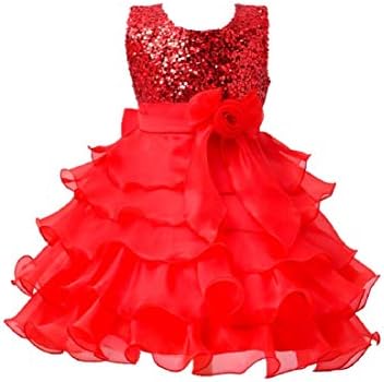 SOFYANA Baby-Girl's Kids Clothing Sequin/Net Short Length A-Line Birthday Party Girl Dresses Children Frocks Designs 9-10Years