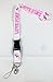Love Pink Lanyard Key Chain Holder (White)