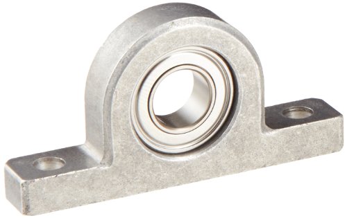 UPC 872871006432, Spyraflo PB1-63800HZZ Miniature Ball Bearing Pillow Block, 2 Bolt Holes, 10 mm Bore Diameter, Precision, Aluminum