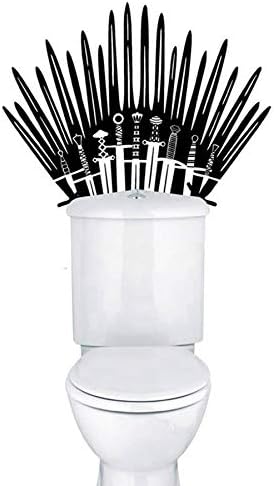 Iron Throne GOT Toilet Vinyl Wall Sticker Wall Decals for Bathroom Decoration 33 * 28CM
