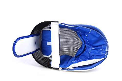 LEONARK Fencing Epee Mask Hema Helmet CE 350N Certified National Grade Masque - Fencing Protective Gear (Blue, Medium)