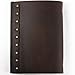 Ancicraft Leather Journal Diary Notebook A5 Refillable with Clasp 6-Ring Binder Lined Craft Paper (Dark Brown with Clasp A5)