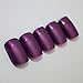 False Nails Bling Art French Fake Matte Purple Squoval 24 Acrylic Medium Tips