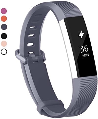 Fitbit Alta Bands,MEITIME Fitbit Alta HR 2017/ Fitbit Alta Replacement Bands small/large for Fitbit Alta wristbands smart watch (Gray, Small)