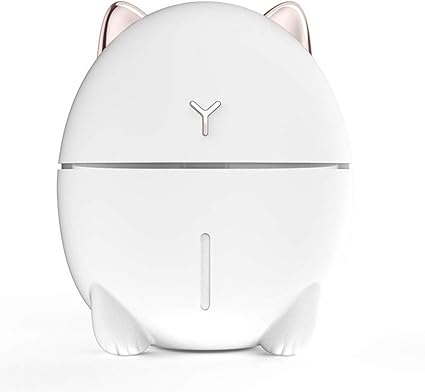 Amazon ミニ加湿器 卓上 超音波式 かわいい猫 Usb給電 卓上加湿器 水漏れしない 0ml 7色ledライト 車用加湿器小型 持ち運び便利 会社のオフィス 自宅の寝室に適しています 日本語取扱説明書付き 加湿器