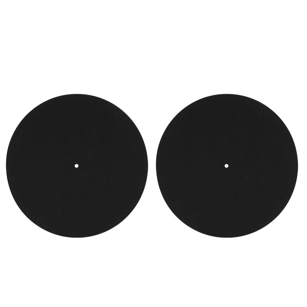 VBESTLIFE Music Record Area Rugs,12 inch Vinyl Record Players Turntable Home Disc Non-slip Protective Mat Replacement -2 PCS