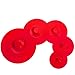 Silicone Designs Suction Lids, Set of 5, Red Cooking Food Storage