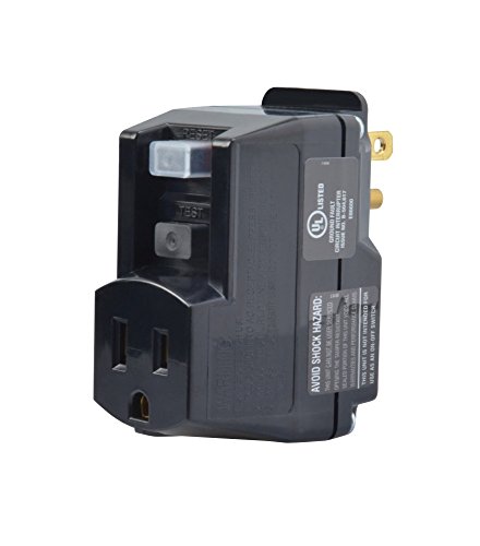 Yellow Jacket 2762 1-Outlet GFCI Plug-In Adapter, Black/Yellow