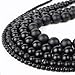 RVG 8mm Natural Matte Black Onyx Beads Round Gemstone Loose Agate Stone Mala 15.5 in Strand for Jewelry Making (Approx 45-48 pcs)