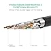 UGREEN Ethernet Cable, Cat 7 10 Gigabit LAN Network RJ45 High Speed Patch Cord Flat Design 10Gbps for 600Mhz/s STP Molded for Switch, Router, Modem, Patch Panel, PC (25ft)