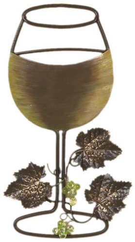 Tripar White Wine Glass Metal Wall Decor