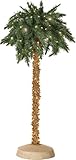 5 Foot Lighted Tropical Palm Tree - 150 Clear Lights Indoor Outdoor Use