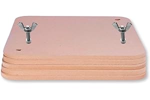 Penguin Pottery Bats 9 Inch Square Medex MDF Set of 5 - Square Pottery Wheel Bats Take Up Less Space on Your Studio Shelves - Pottery Bat Fits All Standard Wheel Heads Pre-Drilled Bat Pin Holes