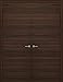 Closet Double Doors 72 x 84 inches | Planum 0010 Chocolate Ash | Frames Trims Levers | Modern Design French Wood Solid Door