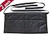 SEW UR LIFE Resist water 3 big Pockets Waist Server Apron Kitchen Restaurant Bistro Cafe Bar Pub Cake Shop Bakery Unisex Half Aprons (2, BLACK)