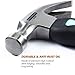 Overpeak 8 Ounce Claw Hammer with Soft Rubber Handle Mini Stubby Hammers, Comfortable Soft Handle and Bright Fine Polished Head