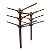 Log-Kayak-Rack-6-Place-Canoe-Rack-Buried-in-the-ground