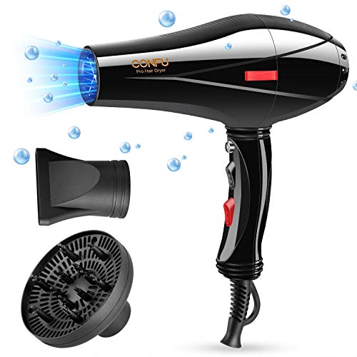 CONFU 1875W Hair Dryer, Lightweight Hair Blow Dryer, Ionic Hair Dryers