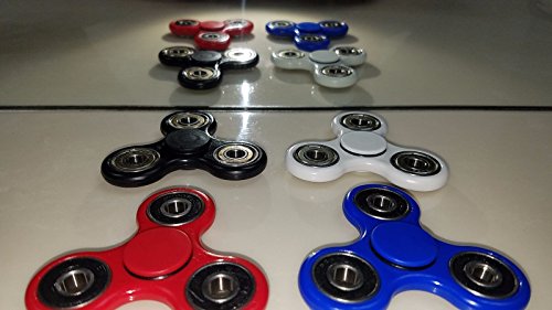 Hand Spinner Fidget Toy EDC Smooth NON-3D printed w/Bones Super REDS Bearing NEW