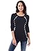 PattyBoutik Women’s Crewneck Trim Ribbed Sweater