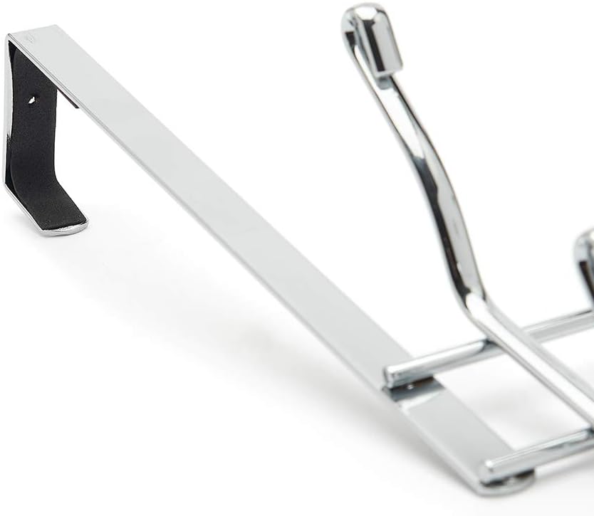 simplywire - Over Door Coat Rack - 10 Hooks - Chrome Coated Steel, 1 Pack Chrome - Image 4