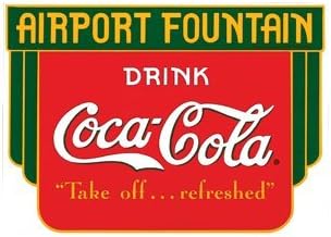 Coca-Cola Airport Fountain Porcelain Refrigerator Magnet