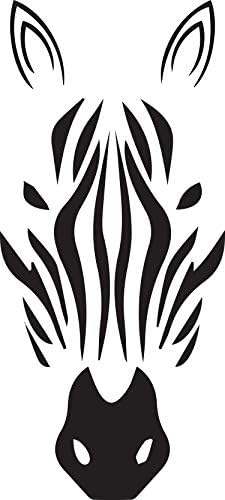USCLIFESTYLE Animal Zebra (Black) (Set of 2) Premium Waterproof Vinyl Decal Stickers for Laptop MacBook Phone Tablet Helmet Car Window Bumper Mug Tuber Cup Door Wall Decoration