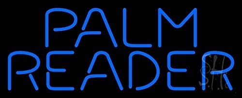 The Sign Store N105-10428-outdoor Blue Palm Reader Block Outdoor Neon Sign44; 13 x 3.5 x 32 in.