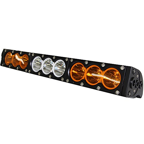 AngelMa 32'' Dual Color Amber/White CREE Led Light Bar Cree LED Light Bar Offroad stroboflash 180w 20000 Lumen Off Road Polaris RZR UTV 4WD 4X4 Jeep Truck Tractor Raptor Bumper Rock+ Wireless Control - Thumbnail 4