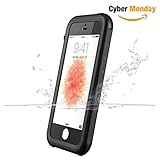 iPhone SE/5S/5 Waterproof Case, iThrough iPhone SE Underwater Case, Dust Drop Snow Shock Proof, Heavy Duty Protective Carrying Case Cover for iPhone SE 5S 5 Black