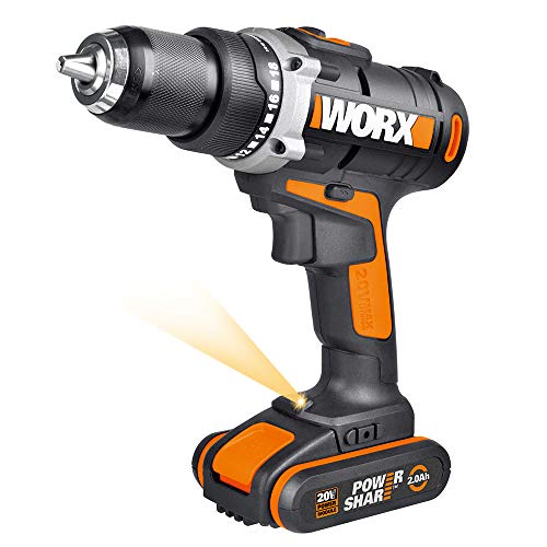 WORX WX183.1 Akkuschrauber 20V - 50Nm, 2-Gang-Getriebe und LED-Licht – Akkubohrschrauber Set zum Bohren und Schrauben… – Bild 3
