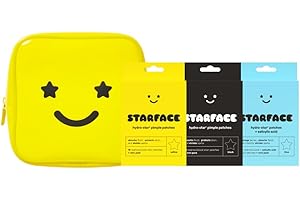STARFACE WORLD Starface Big Lil Gift Set - Hydrocolloid Pimple Patches Yellow and Black (32ct), Hydro-Star + Salicylic Acid (16ct)