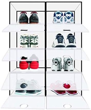 Stackable Shoe Box | Clear, Durable and Hard Container for Shoe or Cap Collection 2 Counts