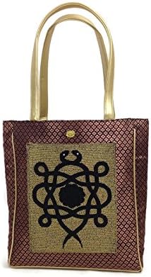 Womens hand beaded large Tote Gothic Snake Matrix fashion Handbag