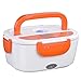 Yescom 1.5L Heated Electric Lunch Box 12V 24V 110V Car Truck Food Warmer Food Grade 304 Stainless Steel Container Portable Lunch Heater with Bag Orange