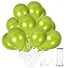 Treasured Metallic Lime Green Balloons - Neon & Apple Green Latex Balloons - 12 Inch, 100 Count