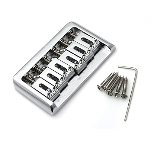 Chrome 6 String Fixed Bridge for Electronic Stratocaster Strat Fender