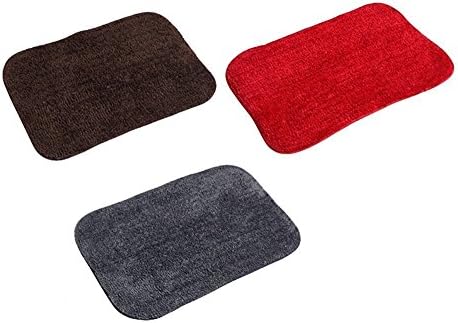 Door Mat Combo Set of 3 for Home, Bathroom, Bedroom, Office, Kitchen & Living Entrances - ECO Series Cotton Blend- 16"x24" (Machine Washable) by yazlyn collection