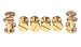 DGOL 50 Pairs Brass Backscrews Golden Leather Fasteners Sturdy Binding Rivets Belt Strap Collar Back Screws PU Studs Length (0.315 inch (8mm))