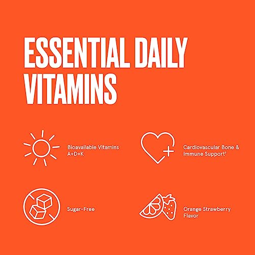 Bulletproof SugarFree Orange Strawberry Vitamins A+D+K Gummies, 60