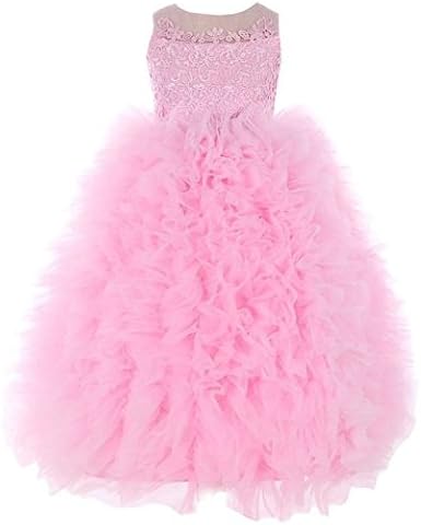 Pink Wings Girls Gown,Dress,Full Length Dres, FluffyGown