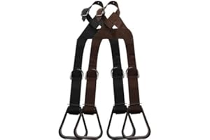 Showman Heavy Duty Nylon Adjustable Buddy Stirrups (Brown)