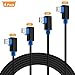 SUNGUY Right Angle Micro USB Cable 2-Pack,3ft Micro-USB 2.0 Fast Charging Data Sync Reversible Cord for Samsung Galaxy S7 S6 Edge S5 Tab 2 3,Moto G5 Plus,Kindle Fire,Xbox One (Black)