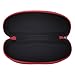 Sunglasses Case, for Everyday Glasses, Sports Eyeglasses & Goggles Fits Standard Size Eyewear, Lightweight, Zipper Closure, -Red - By OptiPlix