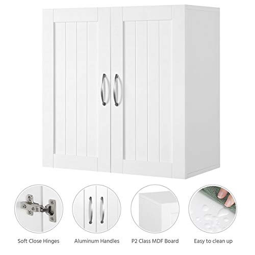 Yaheetech Bathroom Medicine 2 Door Wall Mounted Storage