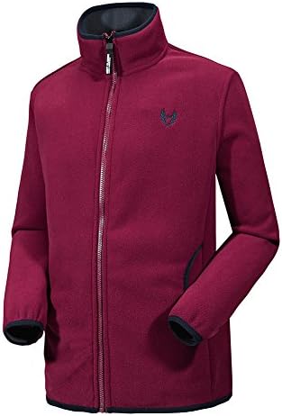 Gomnear Men Polar Fleece Jacket Full Zip Outdoor Windproof Casual Winter Coat