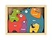 BeginAgain Dog Family Color Names Puzzle - Bilingual Wooden Colors - 2 and Up