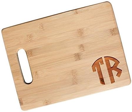 Two Initial Block Monogram Cutting Board, Chef Gift, Christmas Gift for Him - JS14