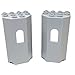 Lego Parts: Panel 3 x 4 x 6 Castle Turret Wall with Window (Pack of 2 - Light Bluish Gray)